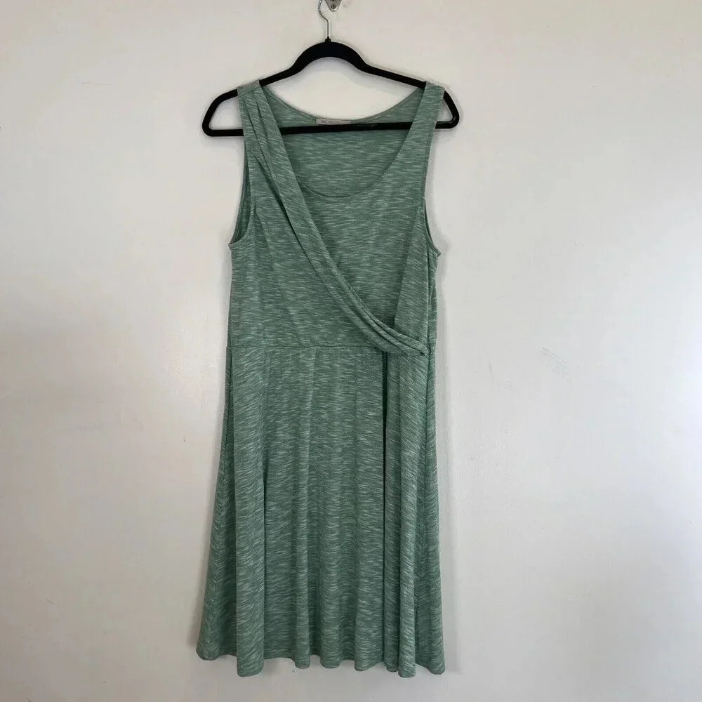 Gap Tank Dress Varsity Green Surplice vNeck Elastic Waist Large